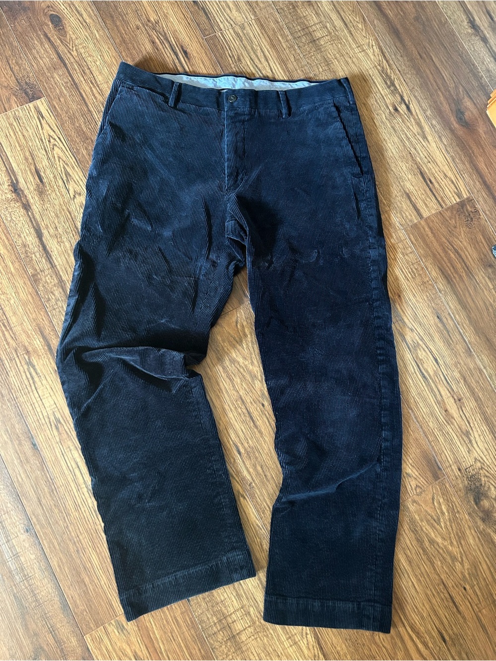 Polo Ralph Lauren Navy Corduroy Pants Classic Straight Fit
